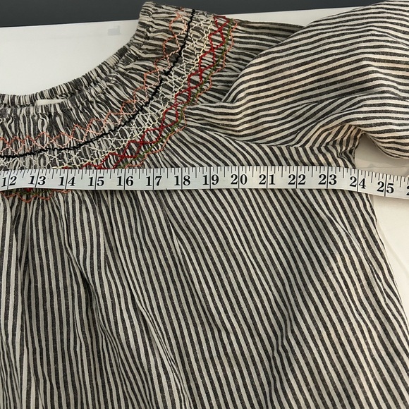 The Great Ruched Gray The Rail Vista Striped Top size XS 295 MSRP - Picture 5 of 11